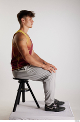 Man White Athletic Male Studio Poses